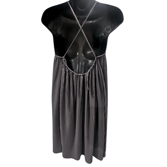 Susana Monaco Gray Satin Halter Dress - Picture 5 of 6